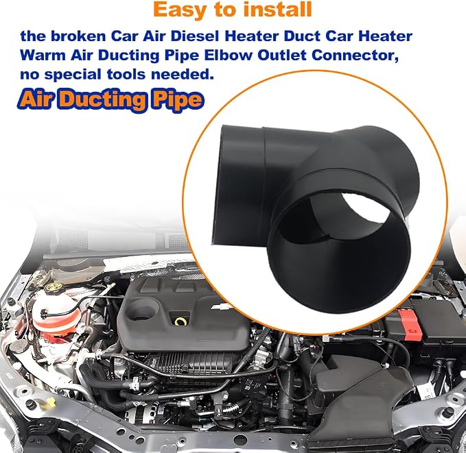 Car Heater Warm Straight 3 Way Air Ducting Pipe 75mm Y Shape Outlet Connector 3 - Image 5