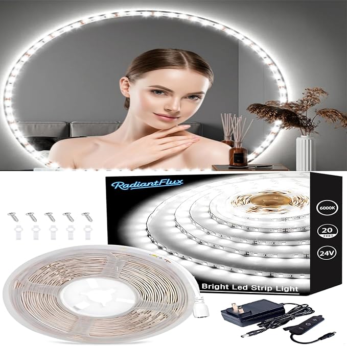 20ft/6M Led Vanity Mirror Lights Kit Vanity Make-up Mirror Full Length Mirror - Image 2