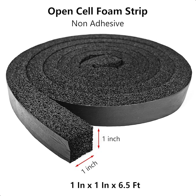 Topiverse Weather Stripping, Door Seal Strip, 1 in x 1 in x 6.5 Ft | - Image 2