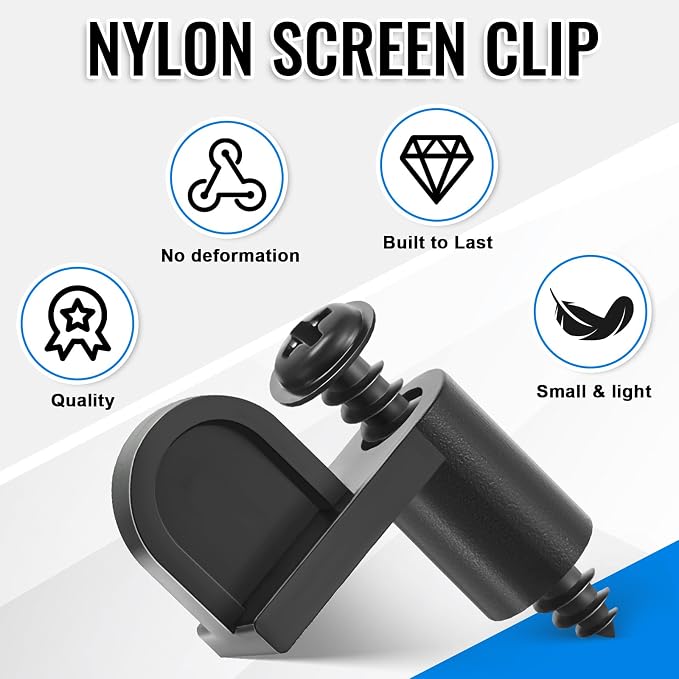 Blulu 12 Pack 3/8 in Nylon Window Screen Clip - Image 3