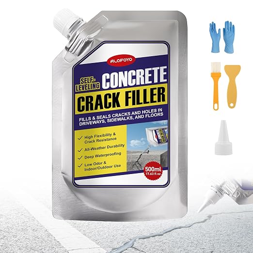 Self-Leveling Concrete Crack Filler – High Elasticity Cement Sealant | by Alofoyo
