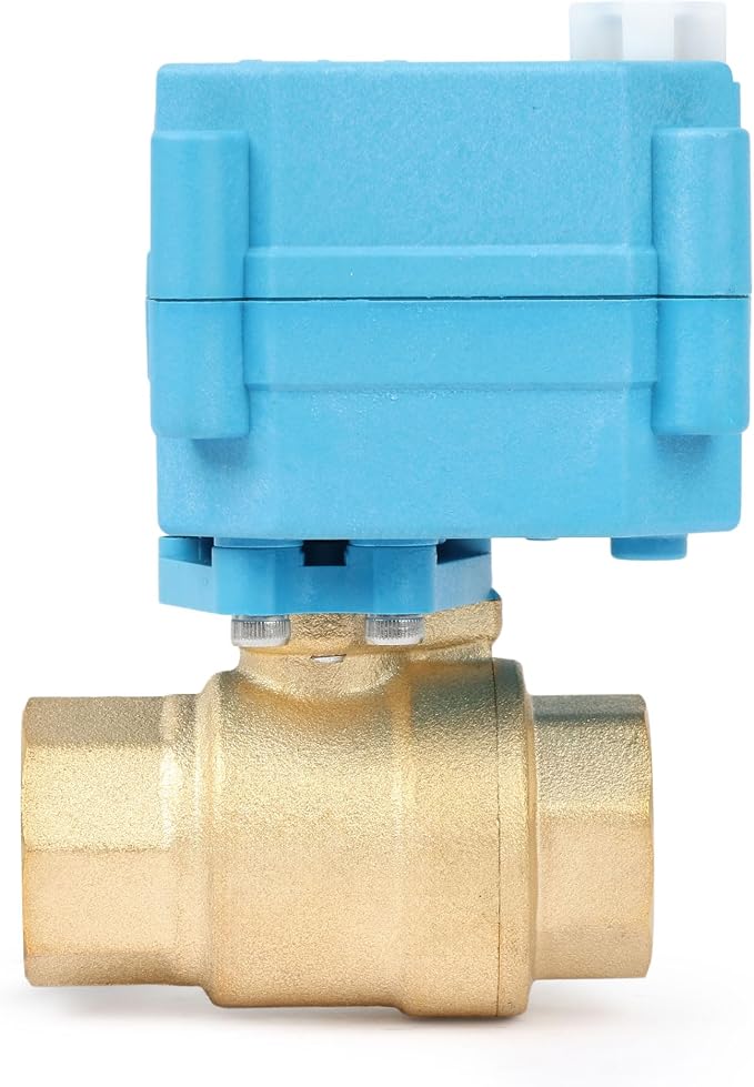 U.S. Solid 1/2inch Brass Motorized Ball Valve, Full Port NPT, IP67 Waterproof - Image 4