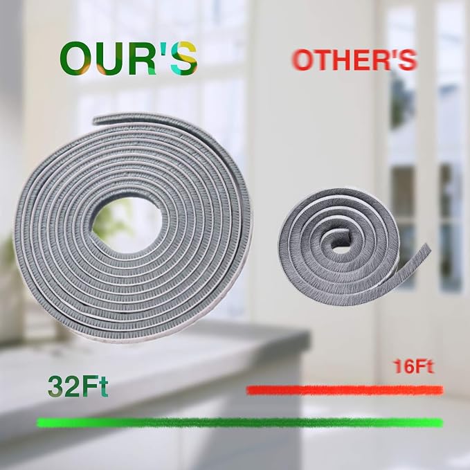 32.8 Ft Self Adhesive Seal Strip Weather Stripping Weatherstrip - Image 2