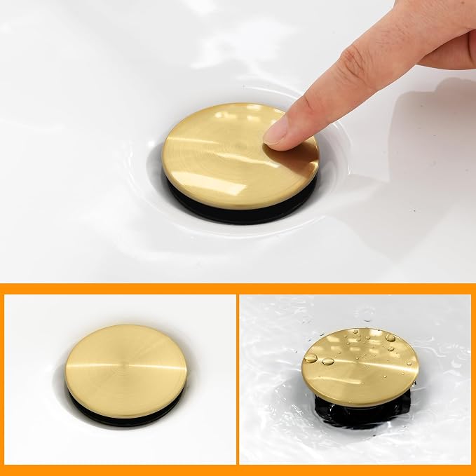TIORIY Vessel Sink Drain Without Overflow, Plastic Bathroom Pop up Sink Drain - Image 8