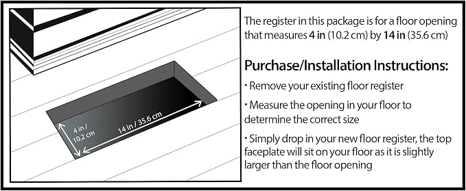 Decor Grates AJH414-NKL 4-Inch by 14-Inch Oriental Floor Register, Brushed - Image 4