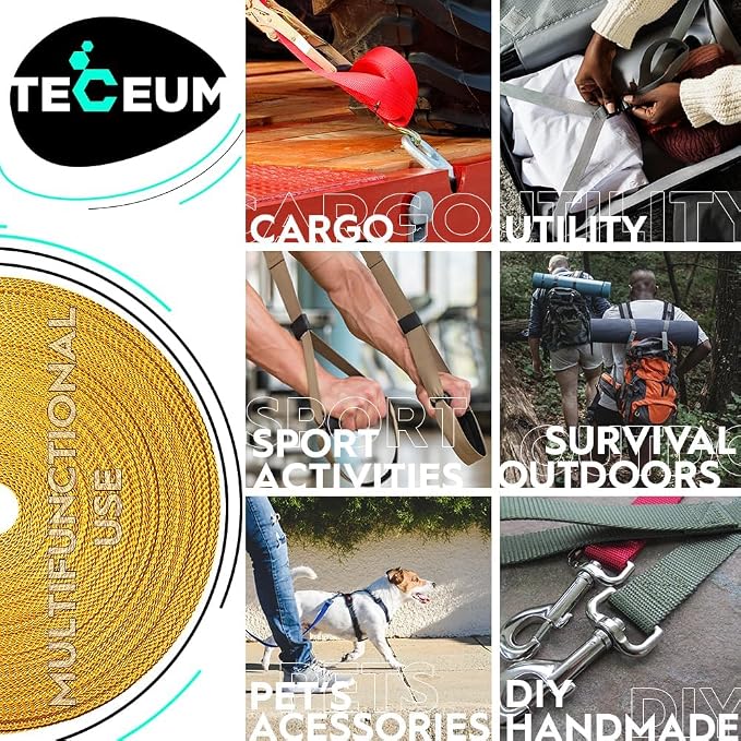 Webbing Strap, 3/4" to 2", 10-50 Yds, EDC gear, backpack repair and pet dog - Image 4