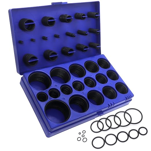 407 Pieces SAE Universal O-Ring Kit, Buna-N 70A, Rubber Seals O Rings, by BUSY-CORNER