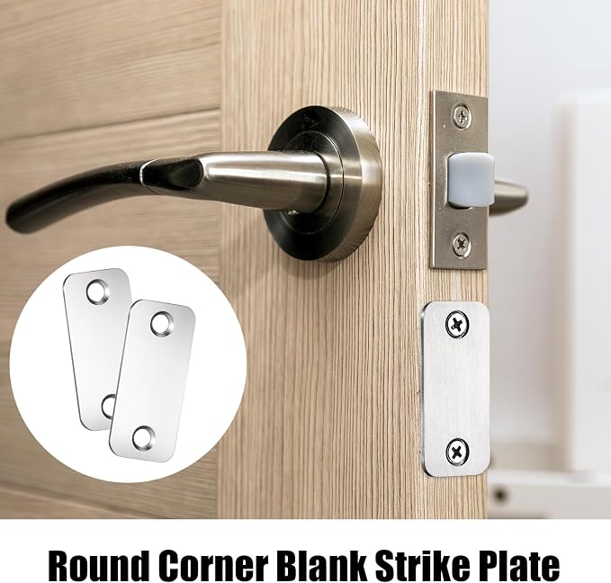 Blulu 8 Set Door Hole Cover Plate Blank Strike Filler Plate, Increase Home - Image 6