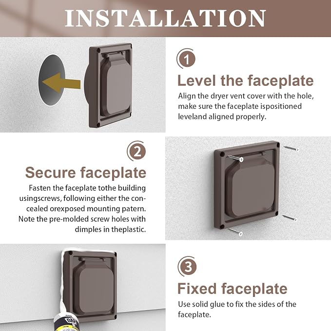 Dryer Vent Cover Outside 4 inch, Magnetic Door Design, Durable Airflow Vent - Image 5