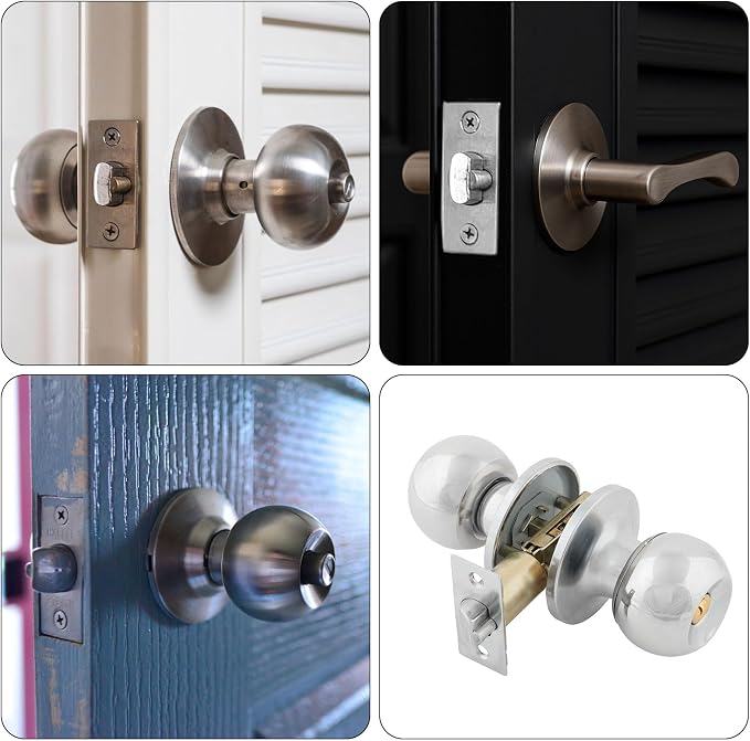 4pcs Adjustable Deadbolt Latch 60/70mm, Zinc Alloy Universal Replacement - Image 6