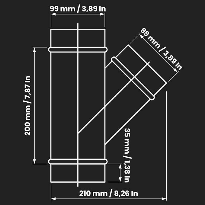 4" Inch Wye-Shape Ducting Splitter - Image 2