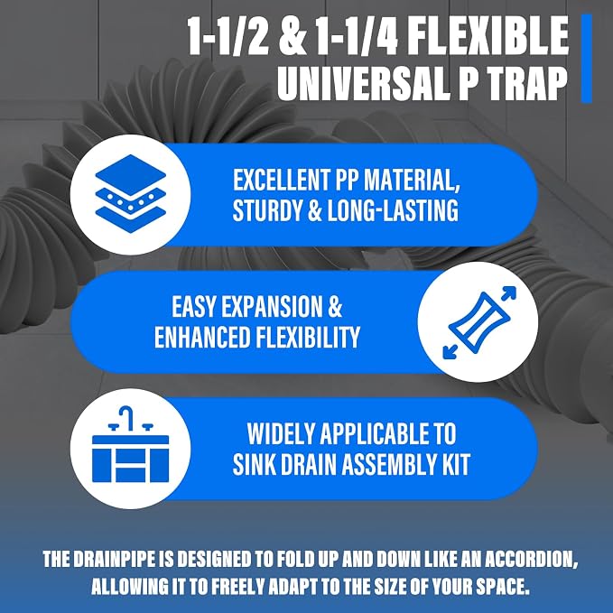 Cinsda 1-1/2" & 1-1/4" P-trap - Image 6