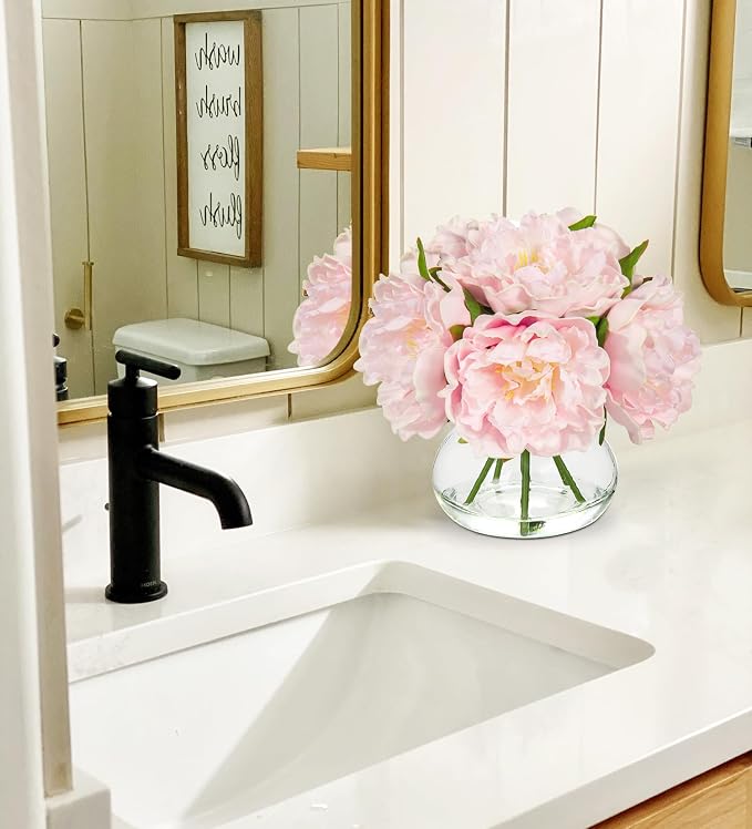 Hollyone Pink Peonies Artificial Flowers - Image 3