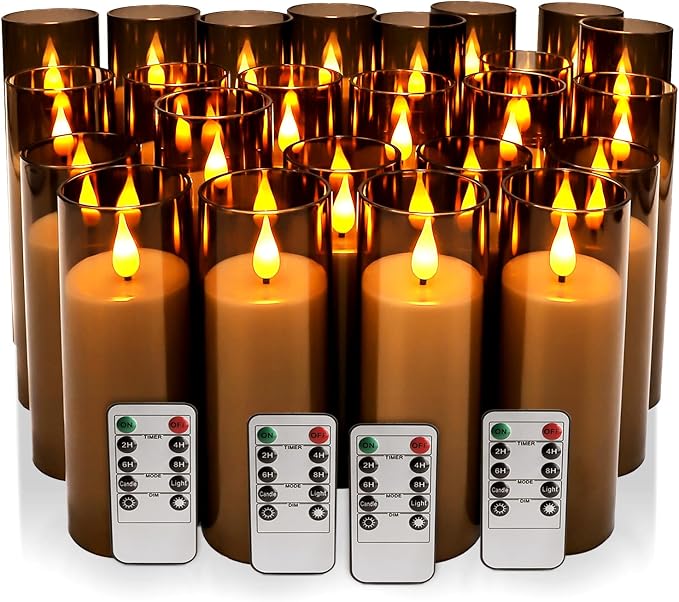 24 Pack LED Gray Flameless Candles - Image 6