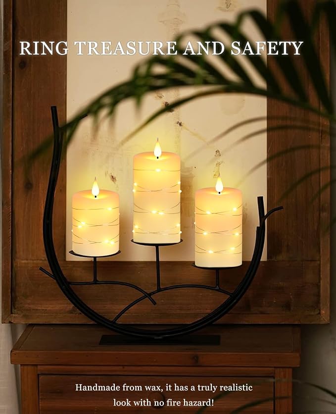Flameless Candles With Remote, Battery Operated Candles LED Candles with string - Image 3