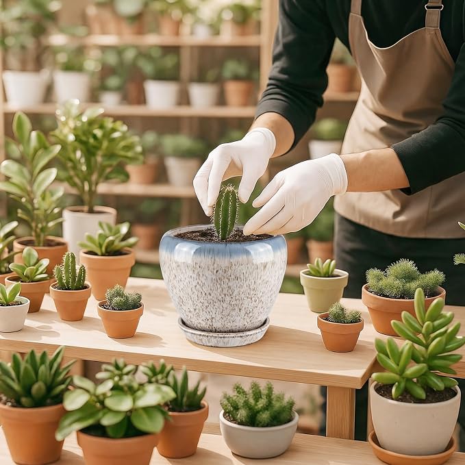 Deep Dream 6 Inch Plant Pots- Ceramic Planter Pot - Image 6