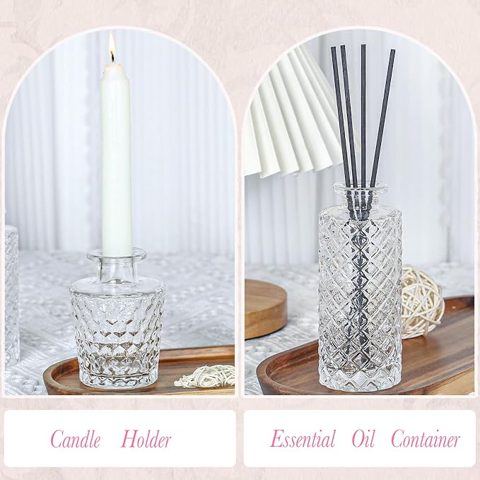 UPBUD Clear Glass Bud Vases Set of 5, Mini Flower Vase - Image 8