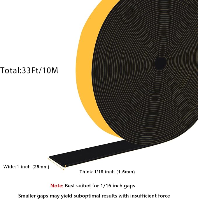 Wide Thin Foam Weather Stripping - Image 6