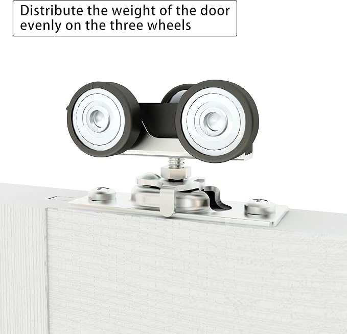 JUBEST Pocket Door Rollers Assembly, Commercial Grade Sliding Door Rollers - Image 3