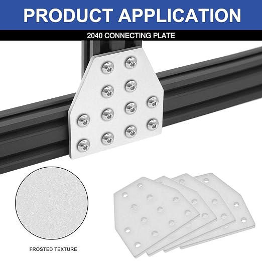 12pcs 2040 Joint Plate Connector Corner T Bracket 12-Hole Silver | 2040 V Slot - Image 4