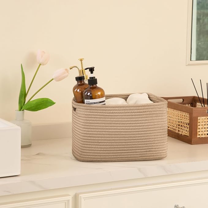 OIAHOMY 4 Pack Storage Baskets for Organizing 15L Cube Storage Bins Yellow | - Image 5