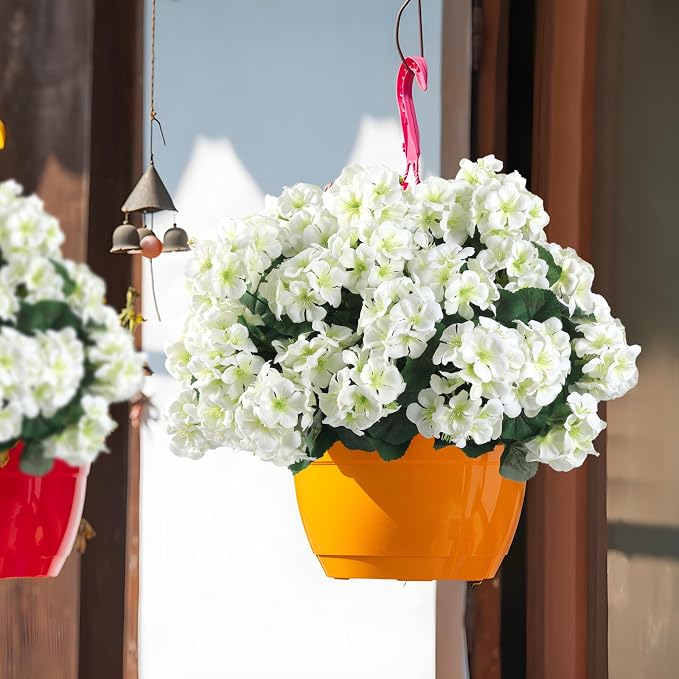 Hananona 12 Pcs Artificial Geranium Flowers - Image 4