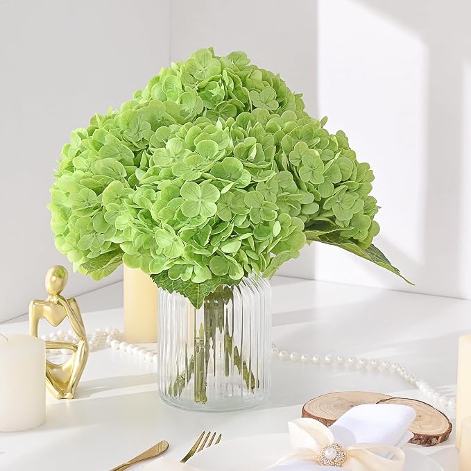3Pcs 21in Latex Real Touch Hydrangea Artificial Flowers | Lifelike Large - Image 9