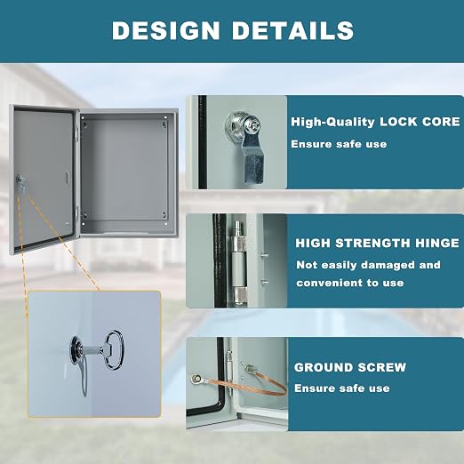 Waterproof Electrical Enclosure 20 x 16 x 6'', Outdoor Electrical Box - Image 3
