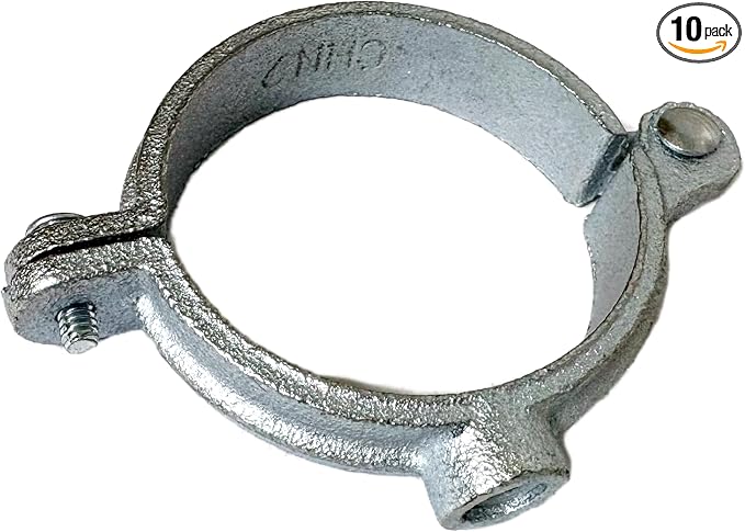 Hinged Split Ring Pipe Hanger Galvanized Iron, by Unknown