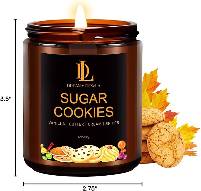 DL DREAMY DEWLA Fall Candle, Sugar Cookies Scented - Image 8