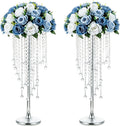 NUPTIO Tall Silver Centerpiece for Table, for Flowers Arrangement, Anniversary by Nuptio