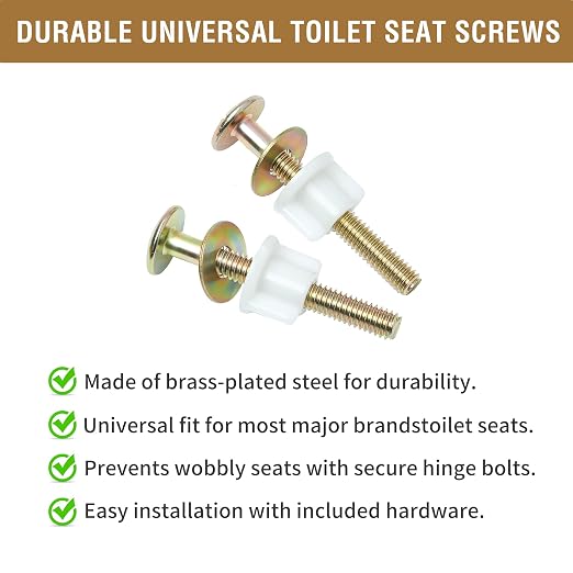 A.I.FORCE Toilet Seat Screws, Toilet Seat Bolts, Hinge Bolts & Nuts - Image 7