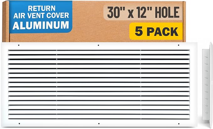 Fits 30x12 Hole | Aluminum Return Air Grille by Handua | Vent Cover Grill by Handua