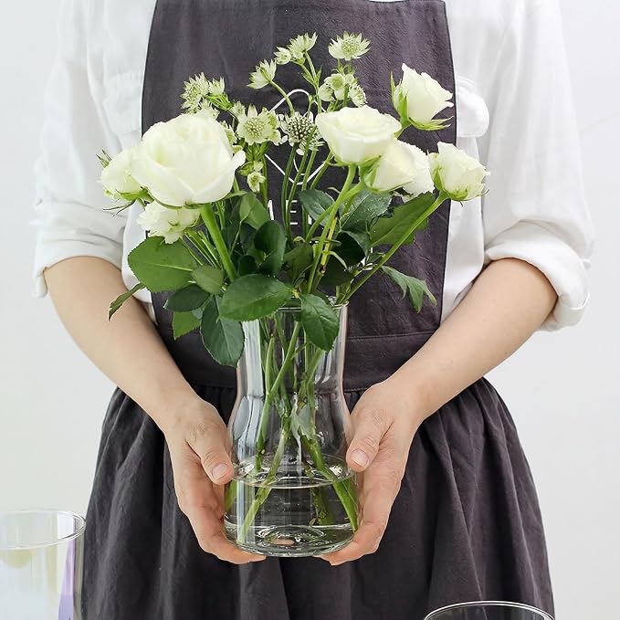 Elsjoy 4 Pack 7 Inch Clear Glass Vases - Image 6