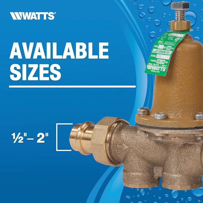 Watts LF25AUB-Z3 Lead-Free Water Pressure Reducing Valve 3/4" NPT - Image 14