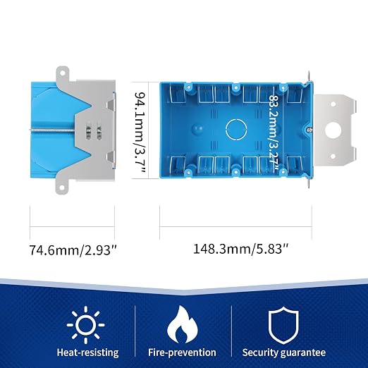 3 Gang Adjustable PVC Electrical Box, 49 cu. in., 1 Pack | PVC new construction - Image 2