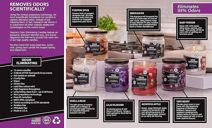 Vanilla Two Pack Odor Eliminating Highly Fragranced Candle - Image 6