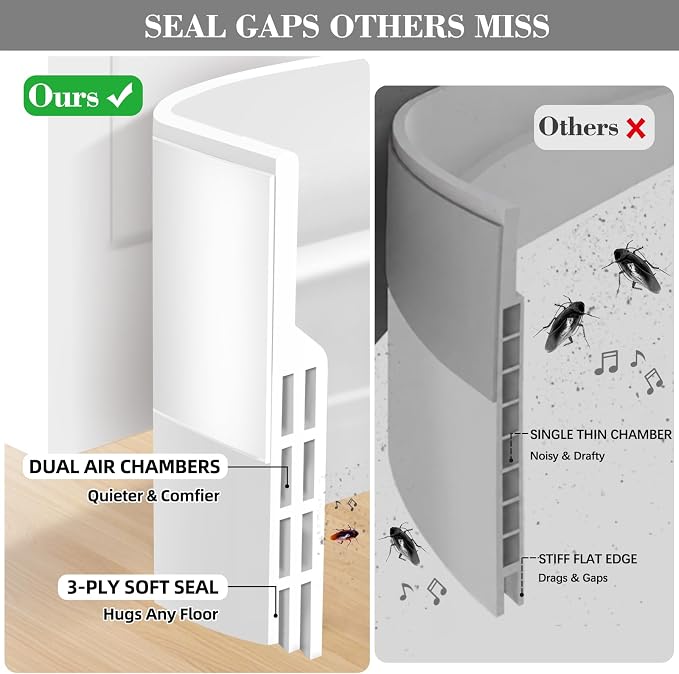 78'' Door Bottom Seal for Interior & Exterior Doors, Blocks Draft | Self - Image 3