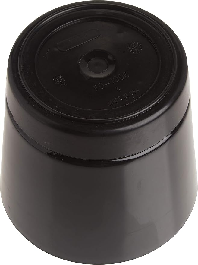 Novelty Majestic Full Depth Round Cylinder Pot, Glossy Black - Image 4