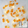 Vine with Fairy Lights Battery Operated, 33ft 100 LED Eucalyptus Leaf String by SUDDUS