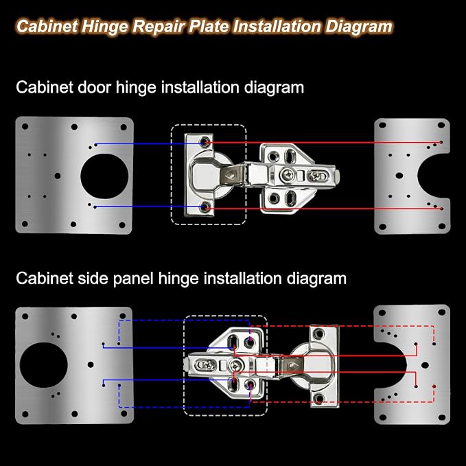 Cabinet Hinge Repair Plate Hinges Repair Fixing Plates Cabinet Repair Board | 6 - Image 3