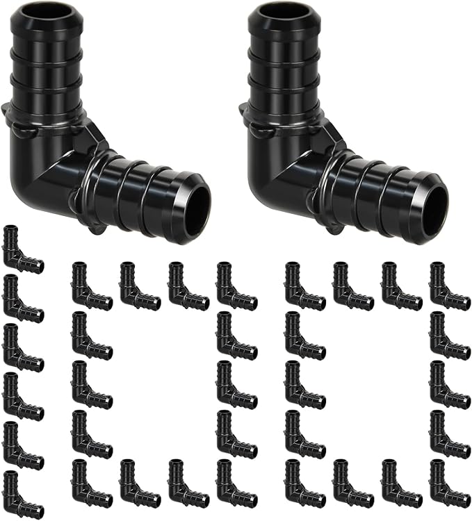 100pcs 1/2" Poly PPSU Barb Crimp PEX Elbow Fittings, No Lead | by PXZBLG