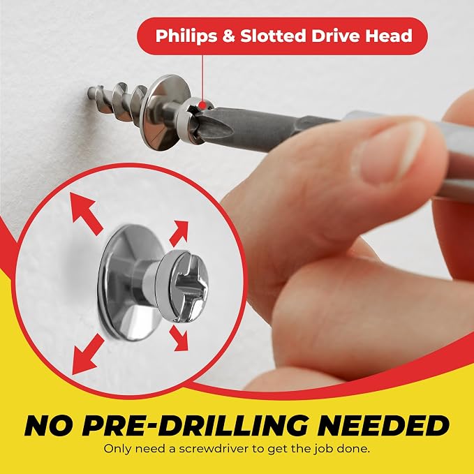 Double-Headed Wall Screw Anchors Picture Hooks - Image 3
