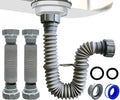 VIVIDA Kitchen Sink Drain Pipe 1-1/2", Flexible Sink P Trap by VIVIDA