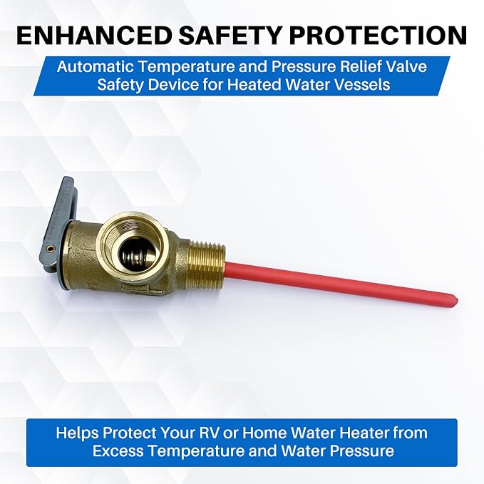 1/2'' Upgrade NPT 210°F 150 PSI Water Heater Relief Valve | - Image 2