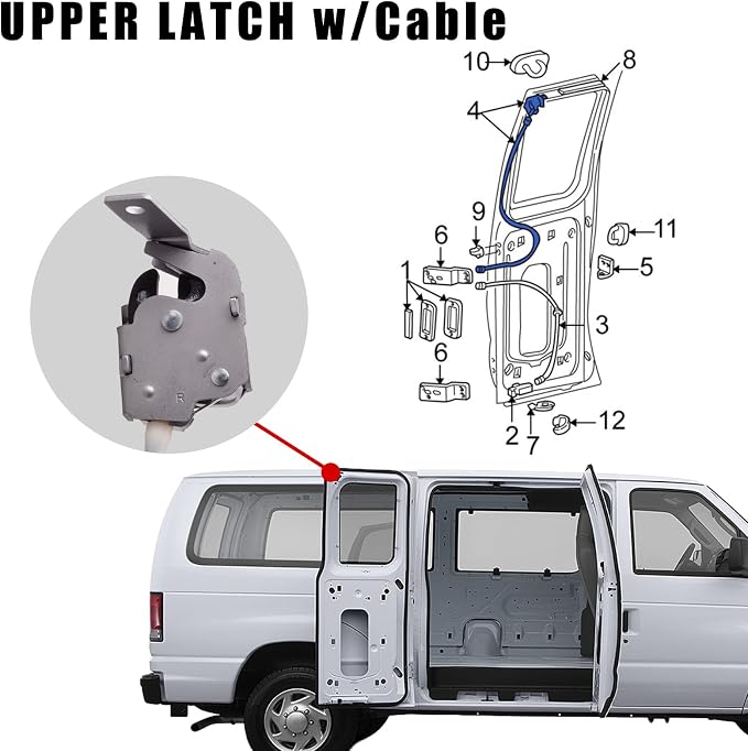 Side Door Upper Latch Compatible - Image 2