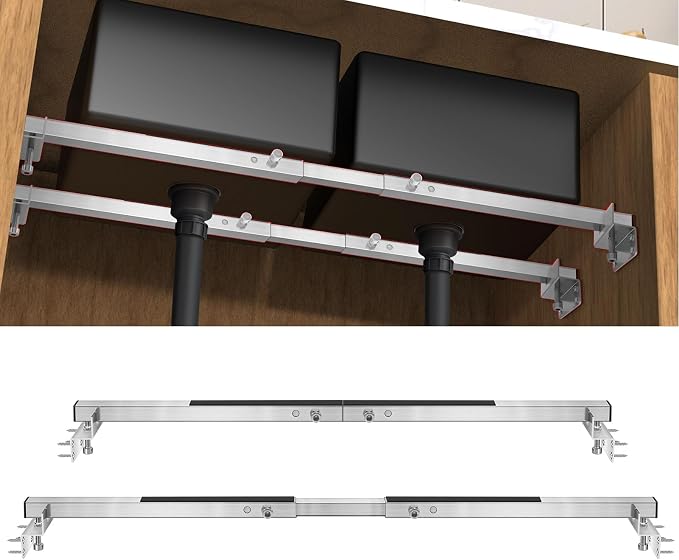 Qualward Undermount Sink Supports Brackets, Adjustable Undermount Sink Support by Qualward