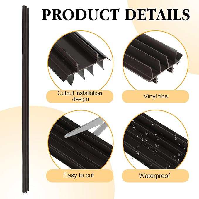 2 Pcs 36 Inch 90CM Exterior Door Sweep - Image 3
