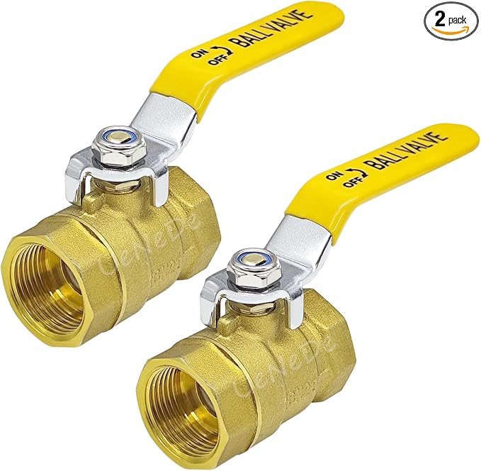 Uenede Brass 3/4 inch NPT Female Ball Valve 600 WOG, Metal Plumbing Control by Uenede