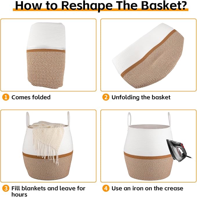 OIAHOMY 80L Blanket Basket - Image 7